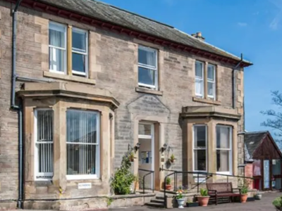 Brick exterior of Milford House care home