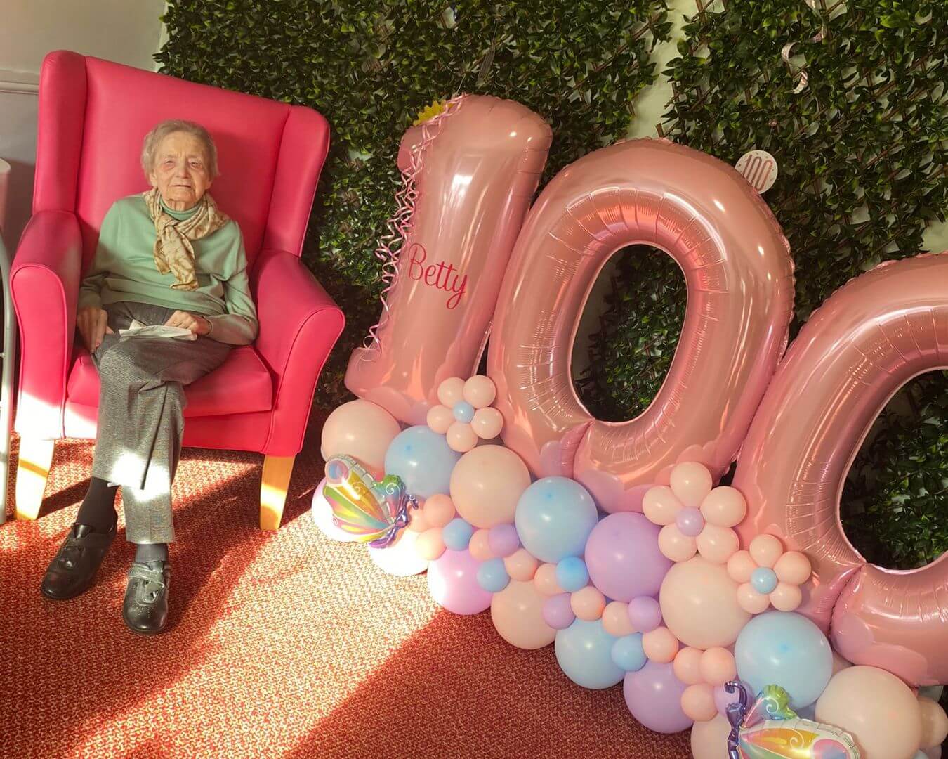 Betty Fairley celebrating her 100th birthday