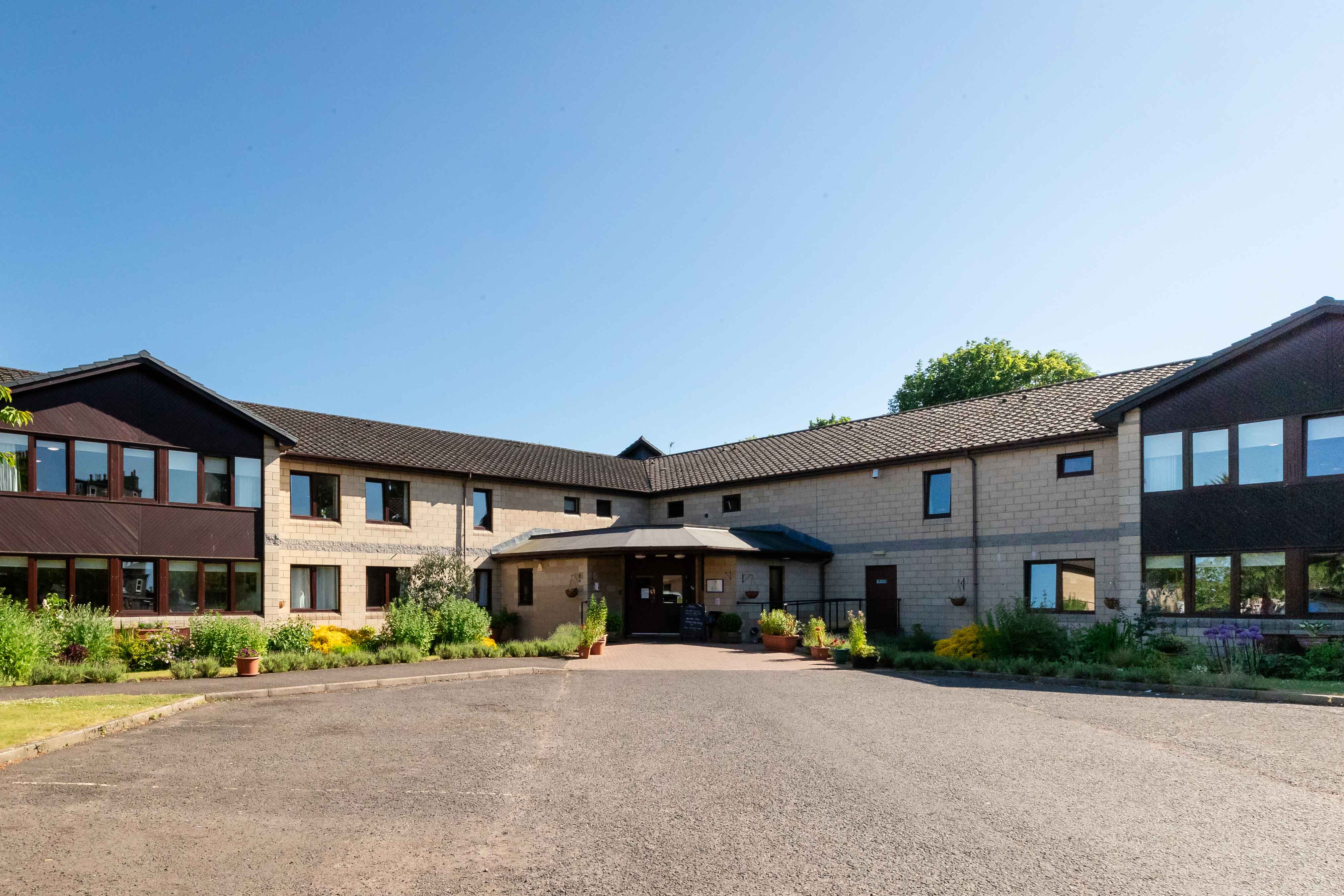 Exterior of Benvie Care Home Dundee