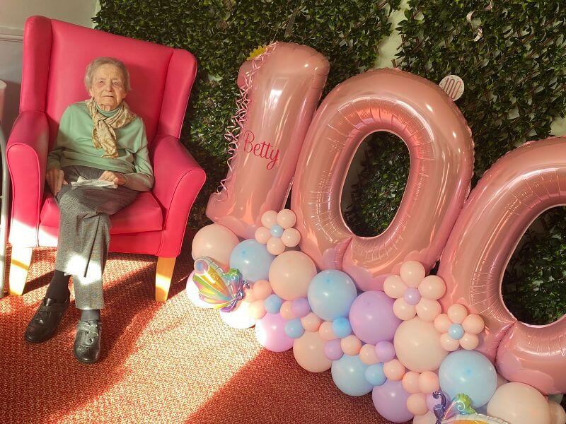 Betty Fairley celebrates her 100th birthday at Croftbank House