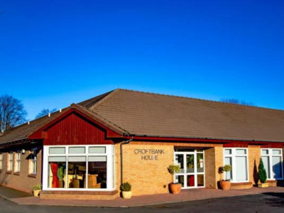 Brick exterior of Croftbank House Care Home Entrance